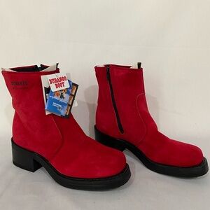 Durango Women’s Red Suede Zip Platform Boots - Size 10